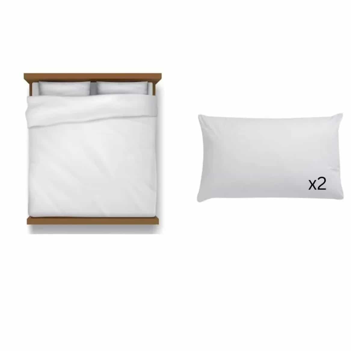 Kit Sábanas Blancas Descartables para Viaje 2 Plazas