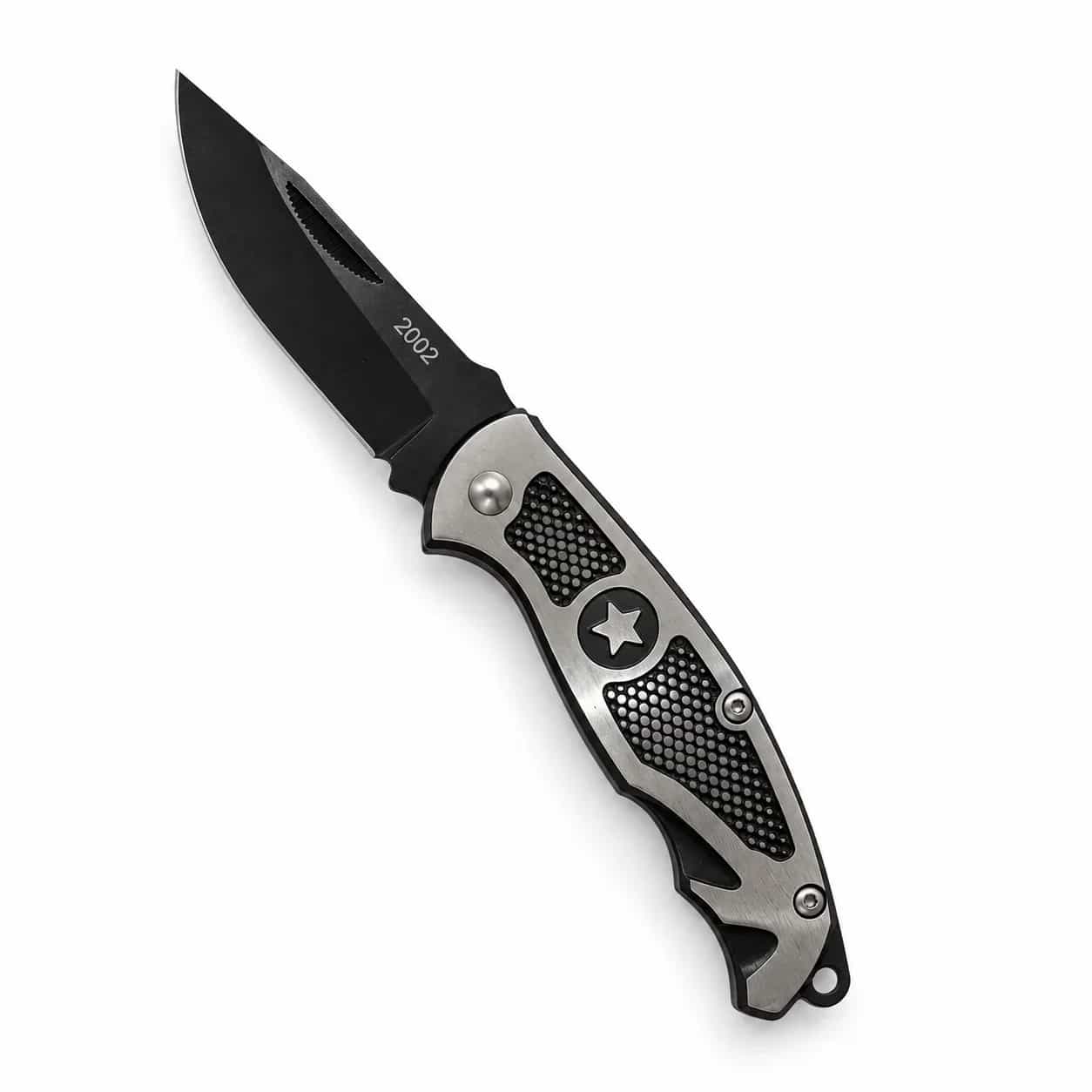 Navaja Cuchillo Camping Estrella Plateada 15 cm en Blíster
