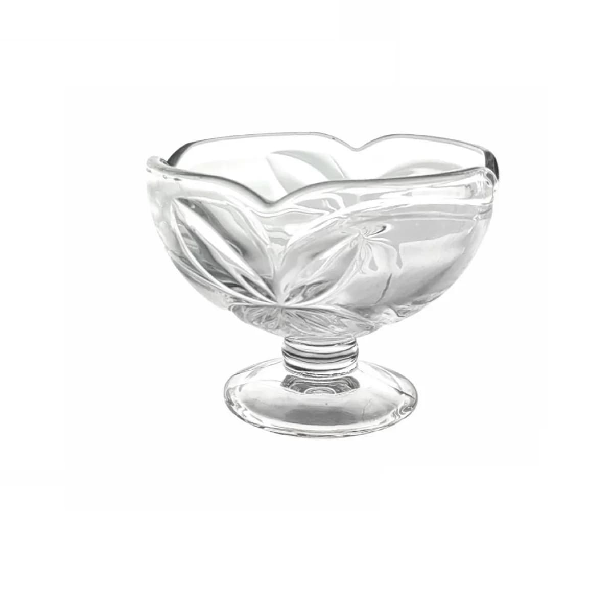 Set 6 Copas de Vidrio Helado Postre Flor 158 ml