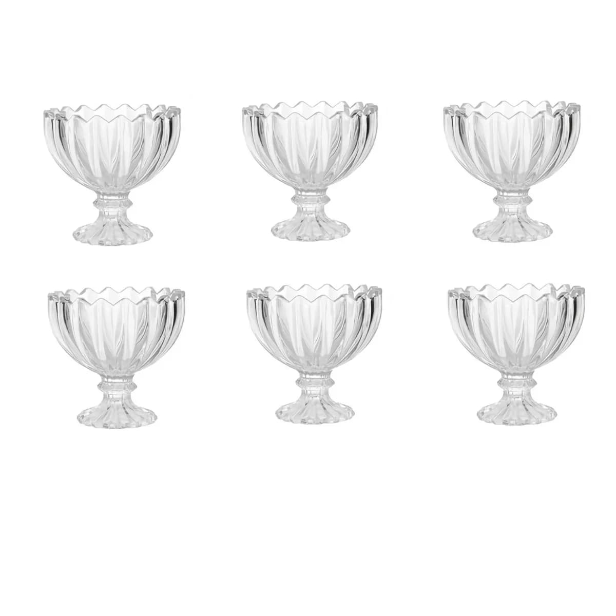 Set 6 Copas de Vidrio Helado Postre Corona 155 ml — imagen 1 de 2