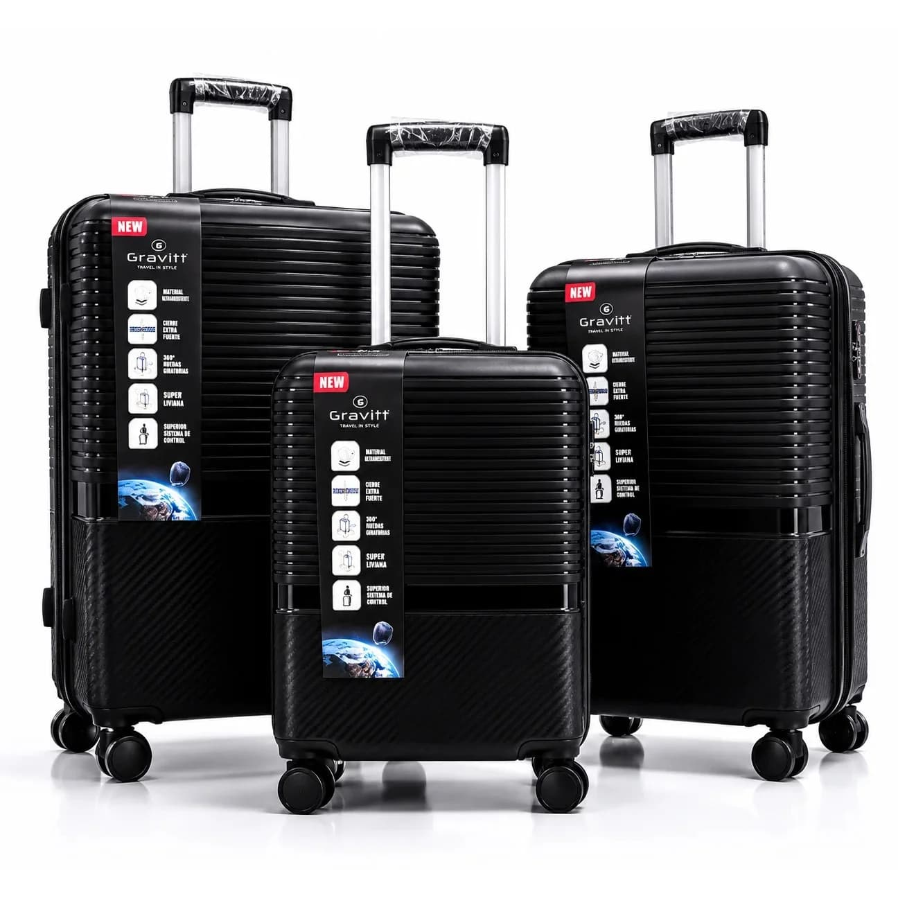 Set 3 Valijas de Viaje Rígidas con Ruedas — imagen 1 de 2