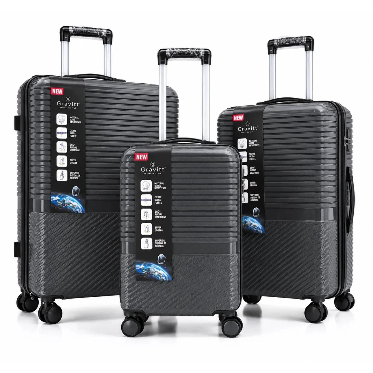 Set 3 Valijas de Viaje Rígidas con Ruedas — imagen 2 de 2