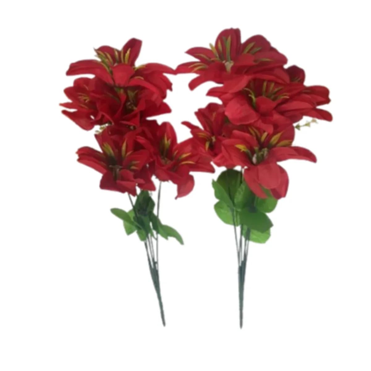 Ramo de Flores de Pascua Artificiales con 6 Flores — imagen 2 de 2