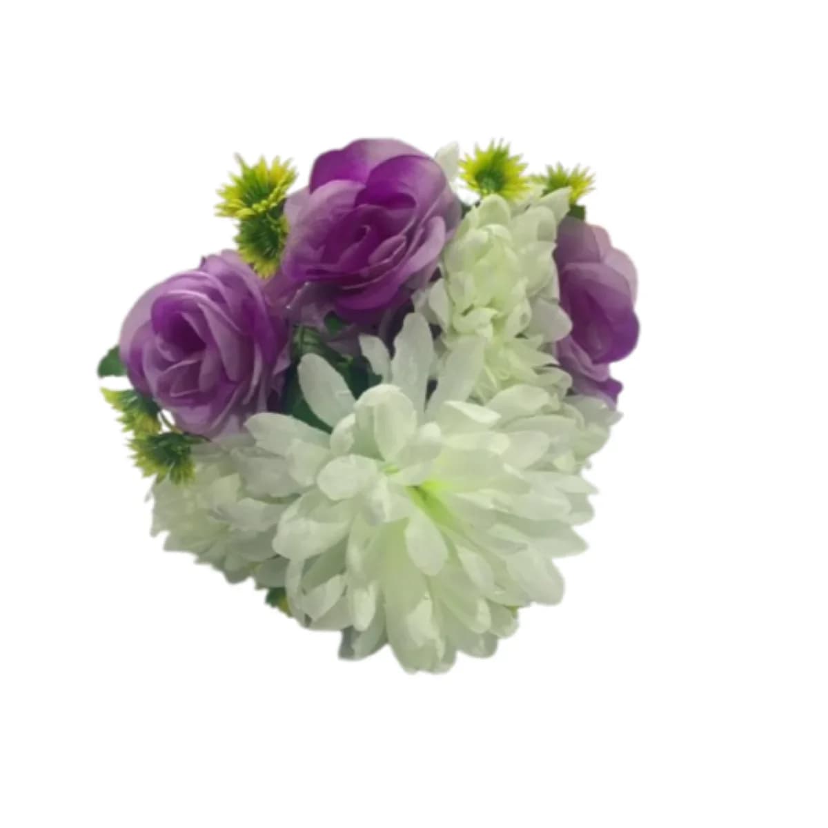 Ramo de Rosas y Dalias Artificiales con 9 Flores — imagen 2 de 2