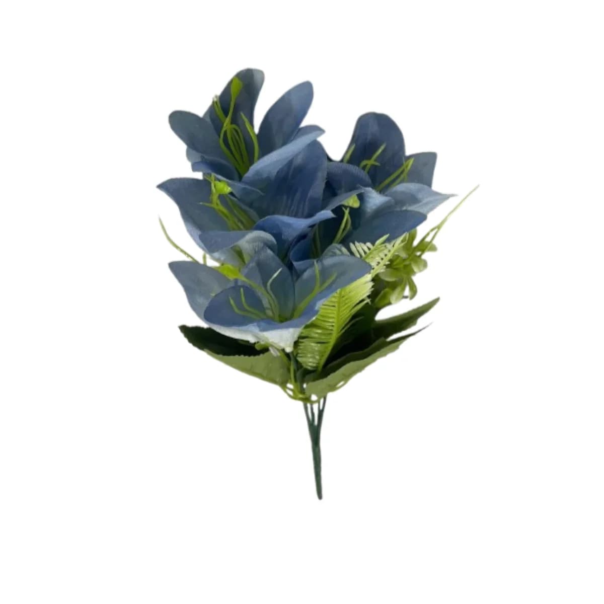 Ramo de Lirios Artificiales con Helecho 5 Flores