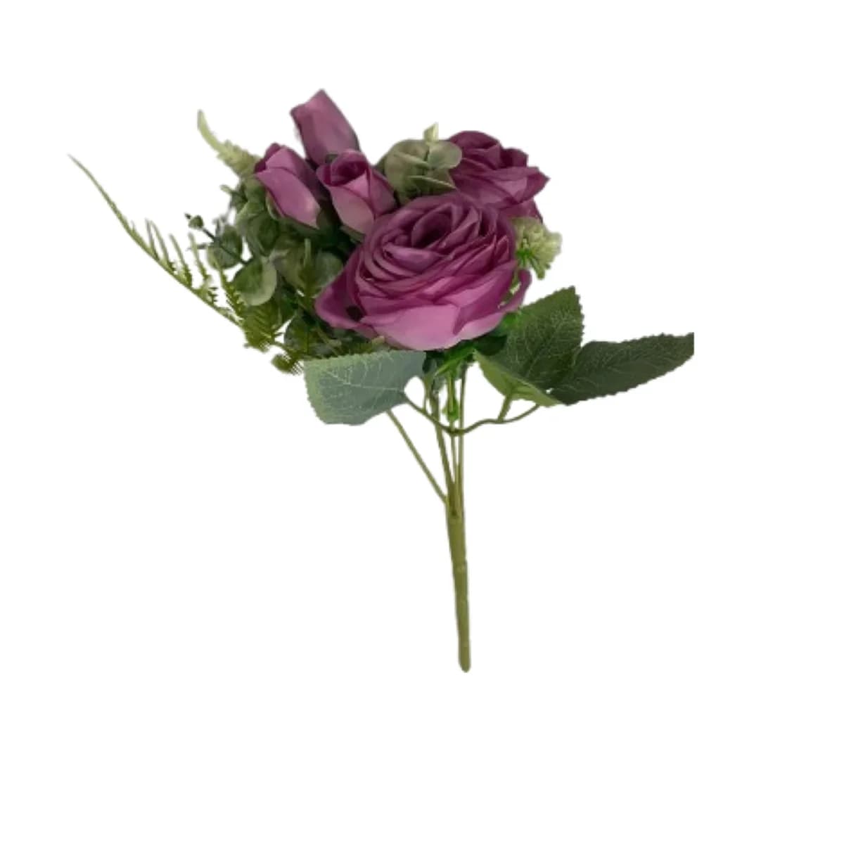 Ramo de Rosas y Pimpollos Artificiales con 5 Flores — imagen 2 de 2