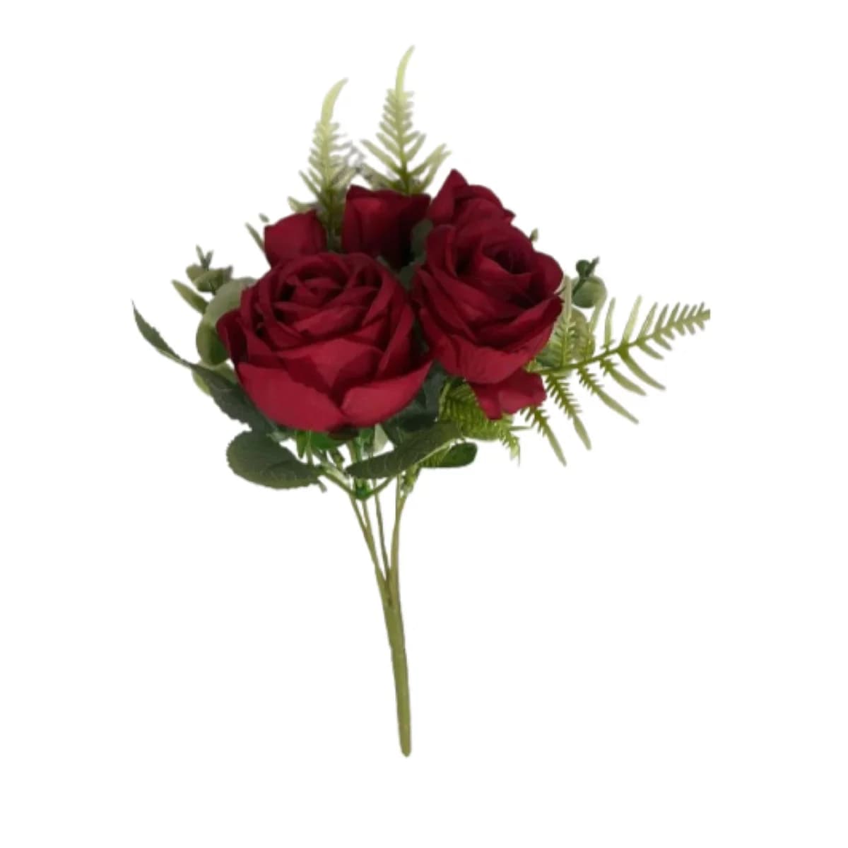 Ramo de Rosas y Pimpollos Artificiales con 5 Flores