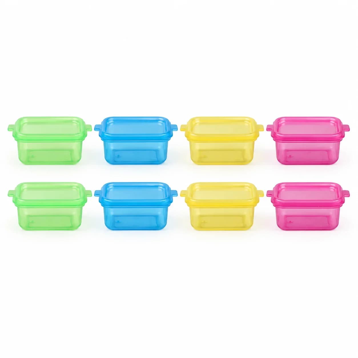 Set 8 Mini Recipientes de Plástico con Tapa 6 x 3 cm — imagen 2 de 2