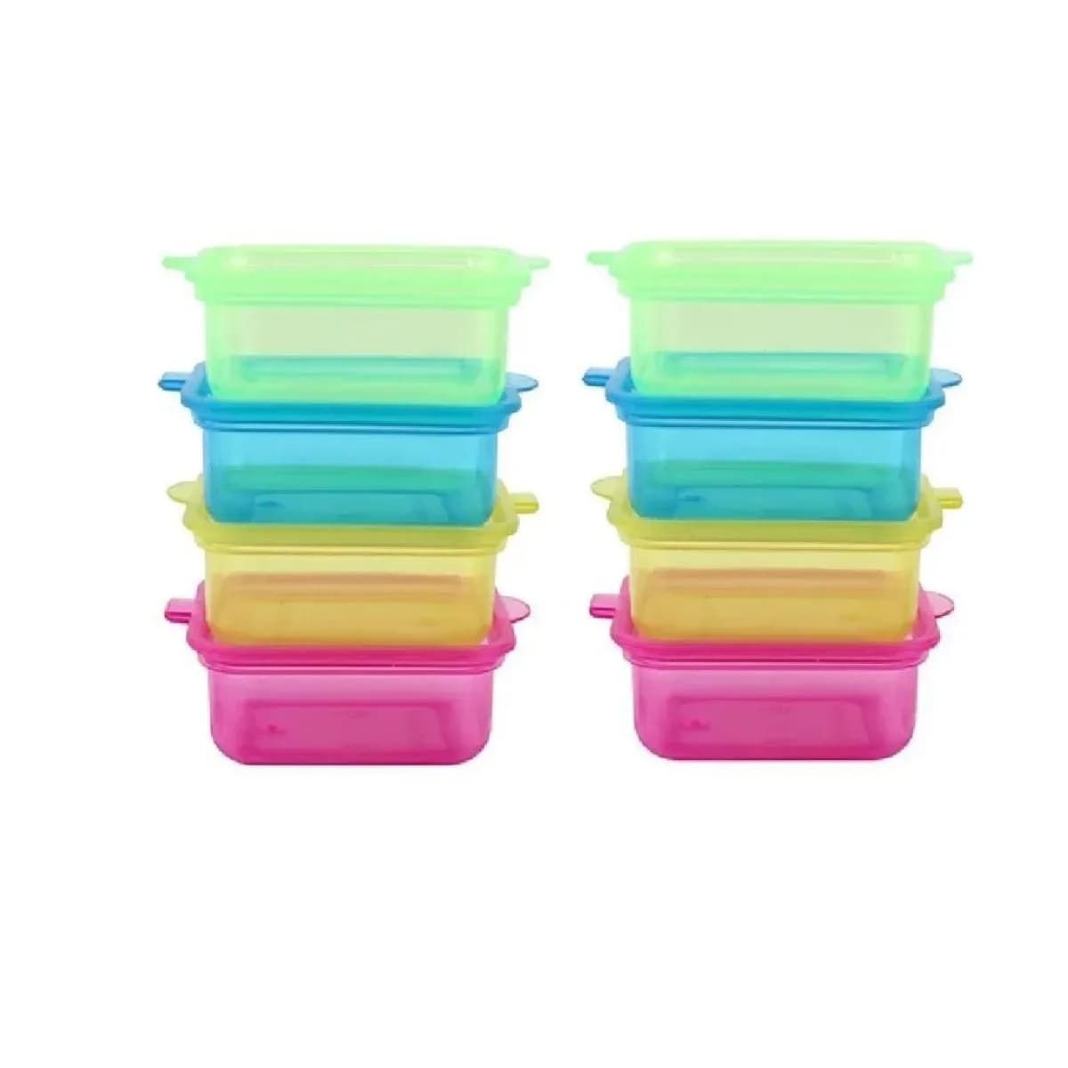 Set 8 Mini Recipientes de Plástico con Tapa 6 x 3 cm — imagen 1 de 2