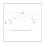 Olla Tramontina Teflon 20 Cm 3 Litros Antiadherente Paris - Imagen 3