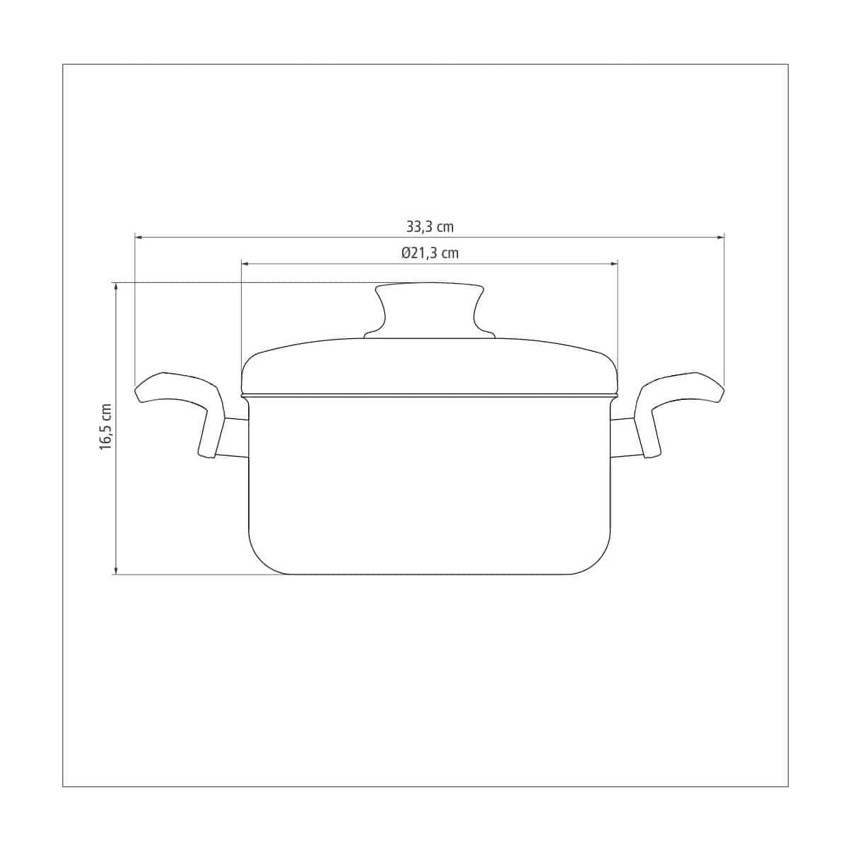 Olla Tramontina Teflon 20 Cm 3 Litros Antiadherente Paris - Imagen 3