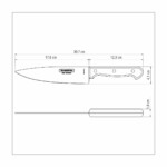 Cuchilla De Cocina Tramontina Polywood 7 PuLG Acero Inox - Imagen 3