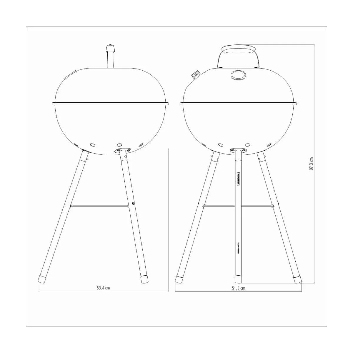 Parrilla Grill Barbacoa Tramontina A Carbon Tcp 450l - Imagen 4