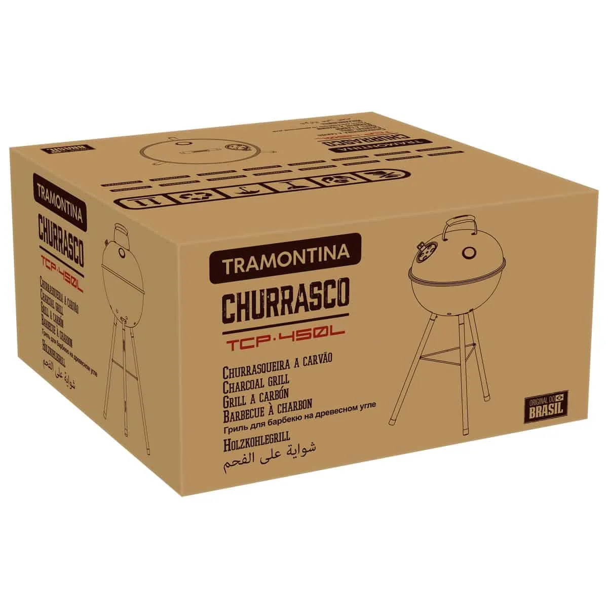 Parrilla Grill Barbacoa Tramontina A Carbon Tcp 450l - Imagen 2