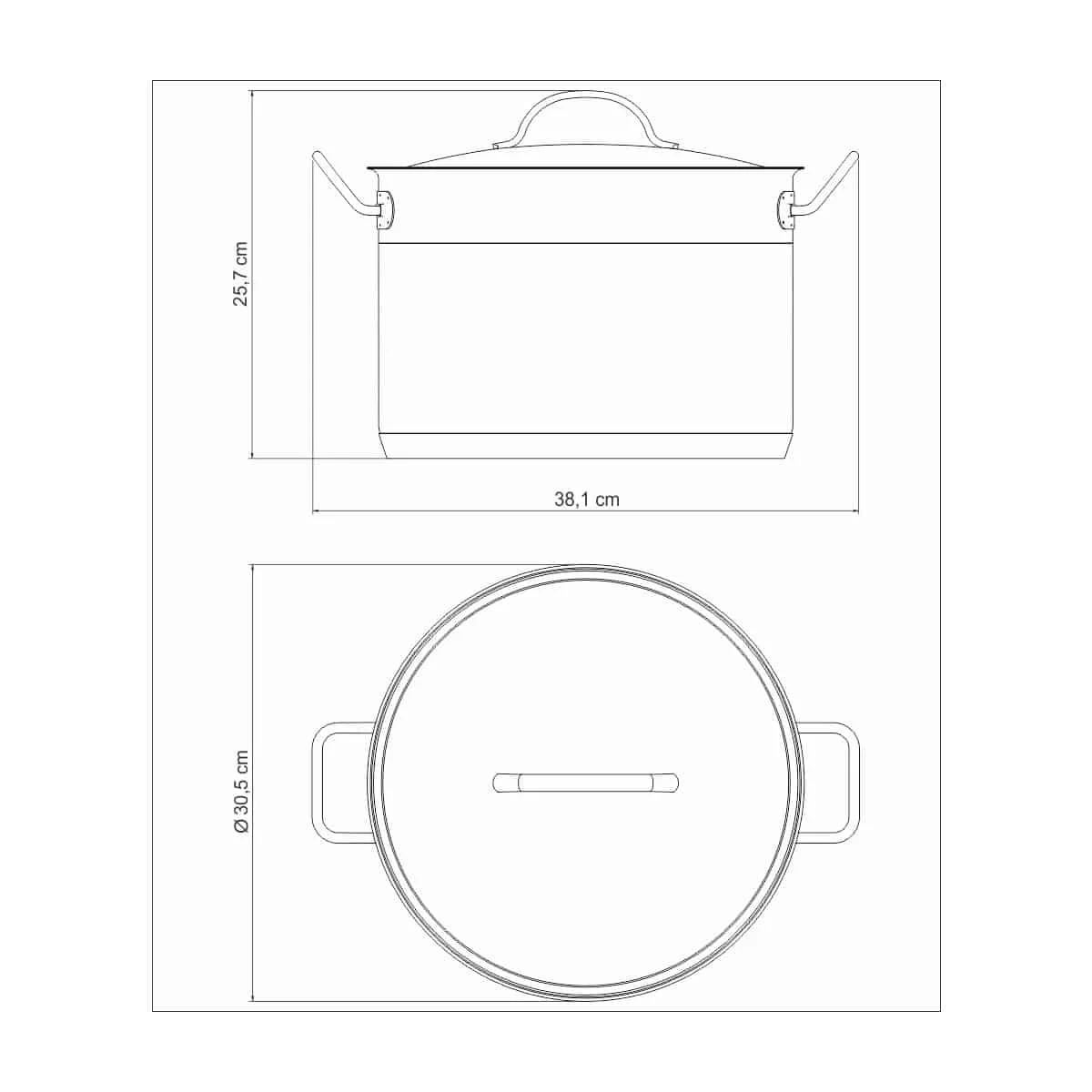 Olla Induccion Tramontina 12 Litros 28 Cm Profesional - Imagen 3
