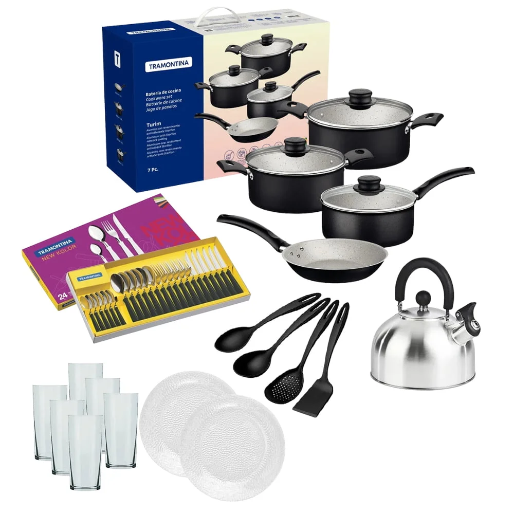Kit De Cocina Ollas Completo 53 Piezas Bateria Tramontina - Imagen 1