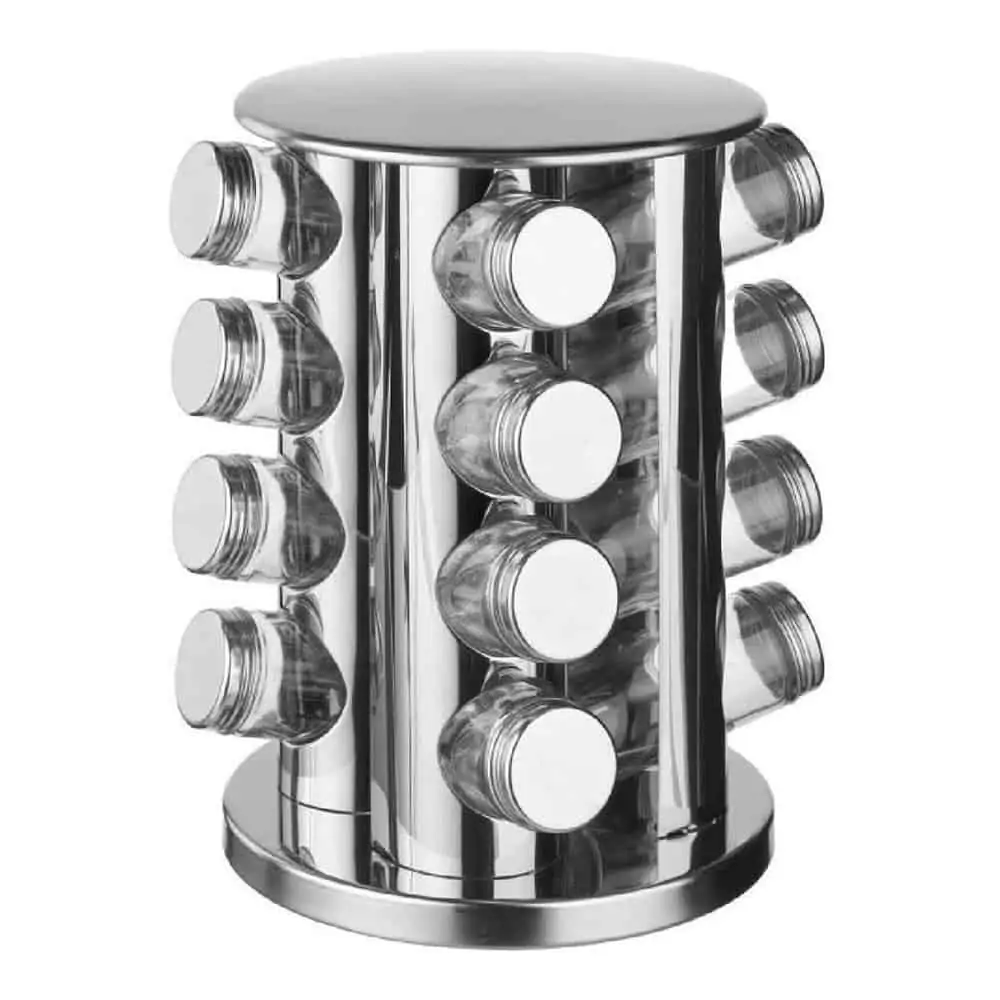 Especiero Giratorio Acero Inoxidable 16 Frascos - Imagen 2