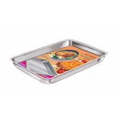 Asadera Aluminio Rectangular Fortaleza 30 X 20 Cm