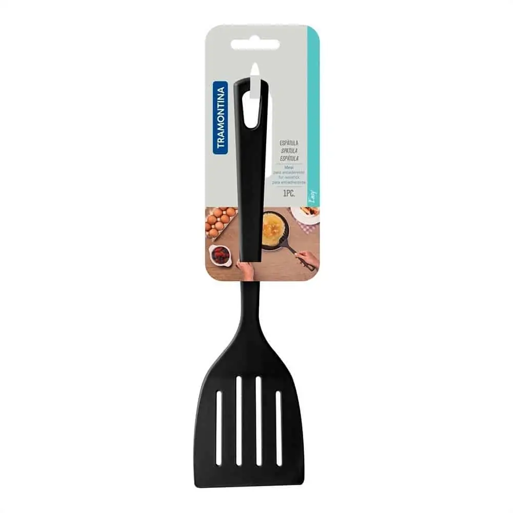 Espatula Tramontina Nylon Para Teflon Negro - Imagen 1