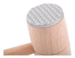 Martillo En Madera Para Tiernizar Carne Caras En Acero Inox - Imagen 2