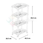 Organizador De Cocina Frutero Bano 4 Estantes Plastico - Imagen 2