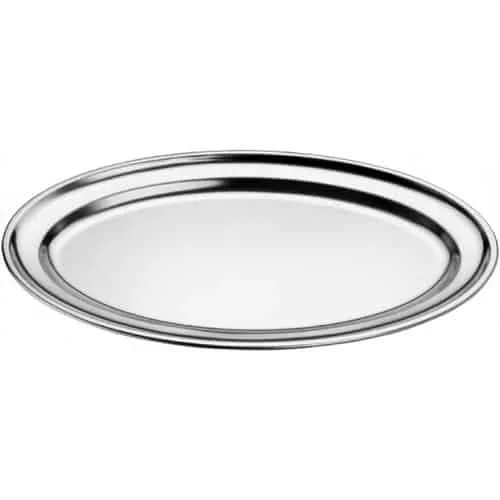 Bandeja Asadera Fuente Oval Acero Inox 25 Cm Grupo Dos