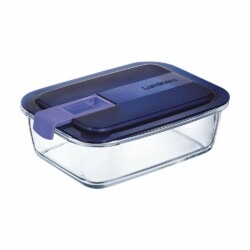 Tupper De Vidrio Hermetico Rectangular Luminarc 1220 Ml