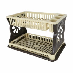 Escurridor Plastico 2 Niveles Con Bandeja 12 Platos Vasos