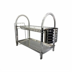Escurridor De Vajilla 2 Niveles Acero Inox Con Cubiertera