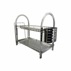 Escurridor De Vajilla 2 Niveles Acero Inox Con Cubiertera