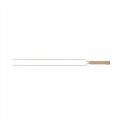 Espeton Pincho Parrilla Doble Chorizo Acero Inox Mor 65 Cm