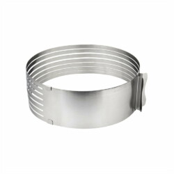 Molde De Torta Con Guia Acero Inoxidable 24 A 30 Cm