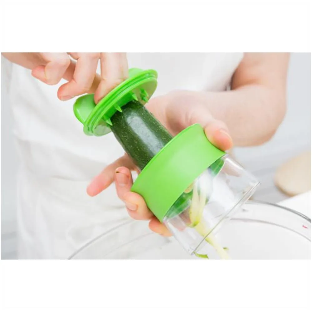 Espiralizador De Vegetales Manual Plastico Hoja Acero Inox - Imagen 4