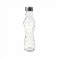 Botella De Vidrio 1000 Ml Con Tapa Rosca Metal