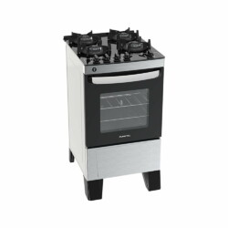 Cocina A Gas Punktal Pk-gl44 Inox Mesada Vidrio Luz