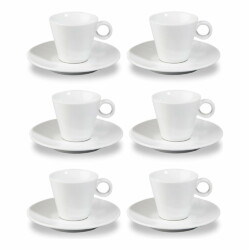 Taza De Cafe Espresso 100 Ml Ceramica Con Plato 12 Piezas