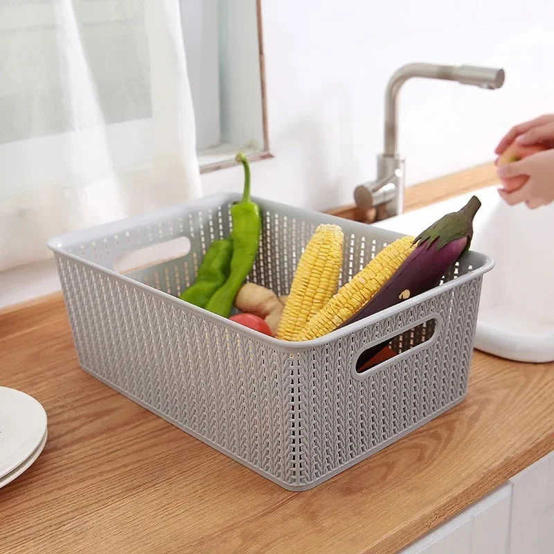 Caja Organizadora Plastico Simil Ratan Con Tapa Grupo Dos - Imagen 6