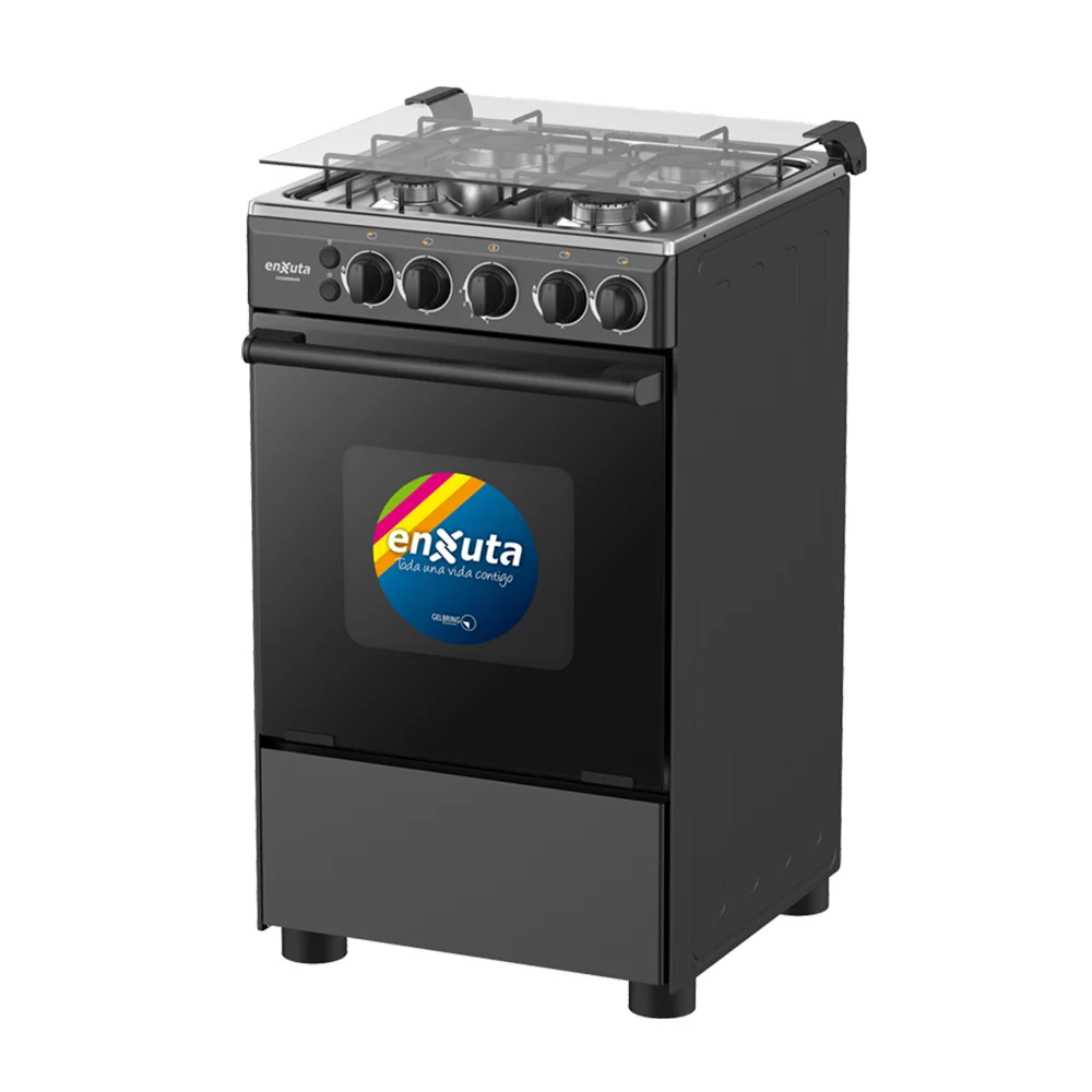 Cocina Enxuta Cenx9504n A Gas/electrica 4 Hornallas Negra - Imagen 1