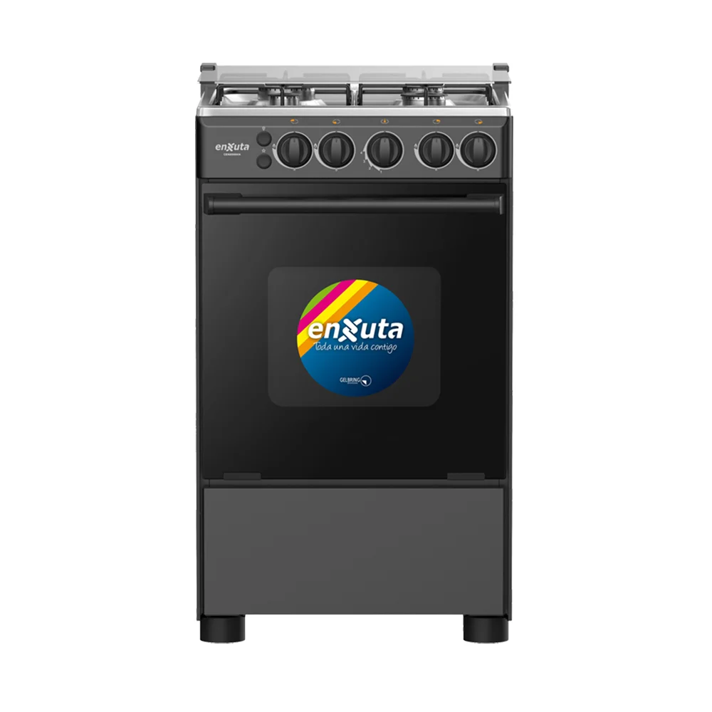 Cocina Enxuta Cenx9504n A Gas/electrica 4 Hornallas Negra - Imagen 2