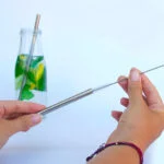 Sorbito Pajita Acero Inox Reutilizable X 4 Con Limpiador - Imagen 3