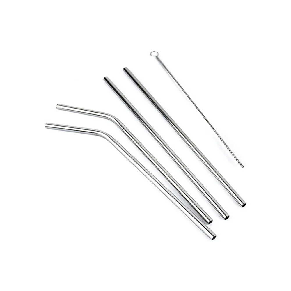 Sorbito Pajita Acero Inox Reutilizable X 4 Con Limpiador - Imagen 1