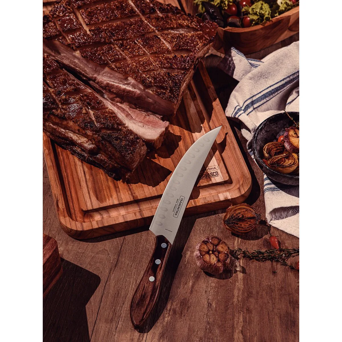 Cuchilla De Carne Tramontina Polywood 8 Acero Inox Butcher - Imagen 4