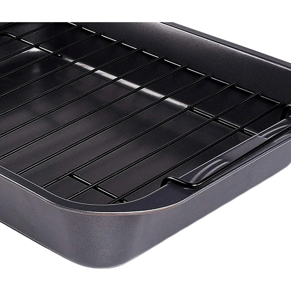 Asadera Con Rejilla Antiadherente Para Horno 37 Cm X 28 Cm - Imagen 2