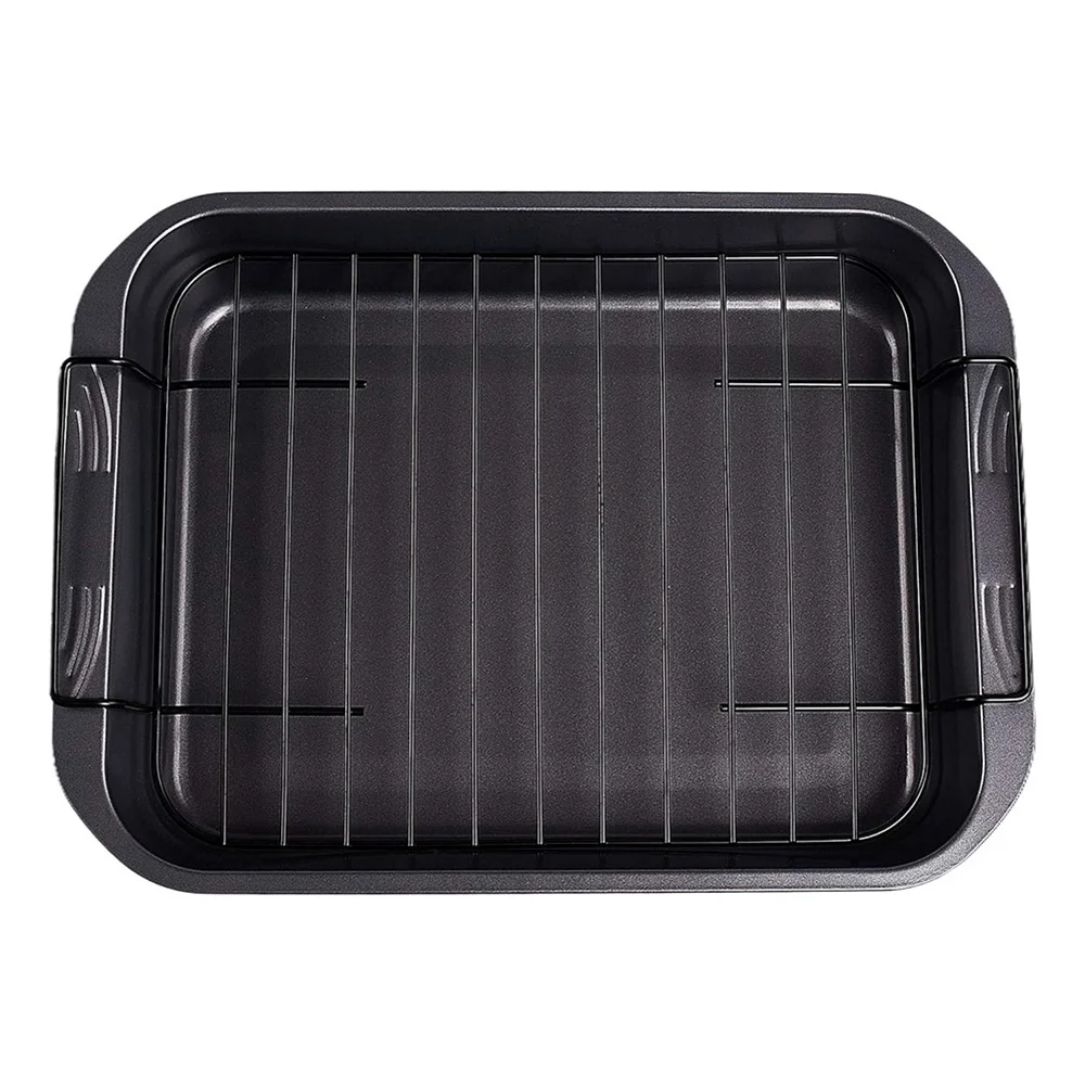 Asadera Con Rejilla Antiadherente Para Horno 37 Cm X 28 Cm - Imagen 4