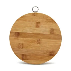 Tabla De Madera Redonda Bambu Para Pizza Carne 32 Cm