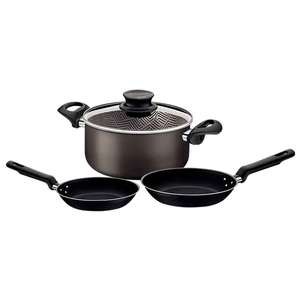 Juego Tramontina Kit Olla Sartenes Bateria 3 Piezas Teflon - Imagen 1