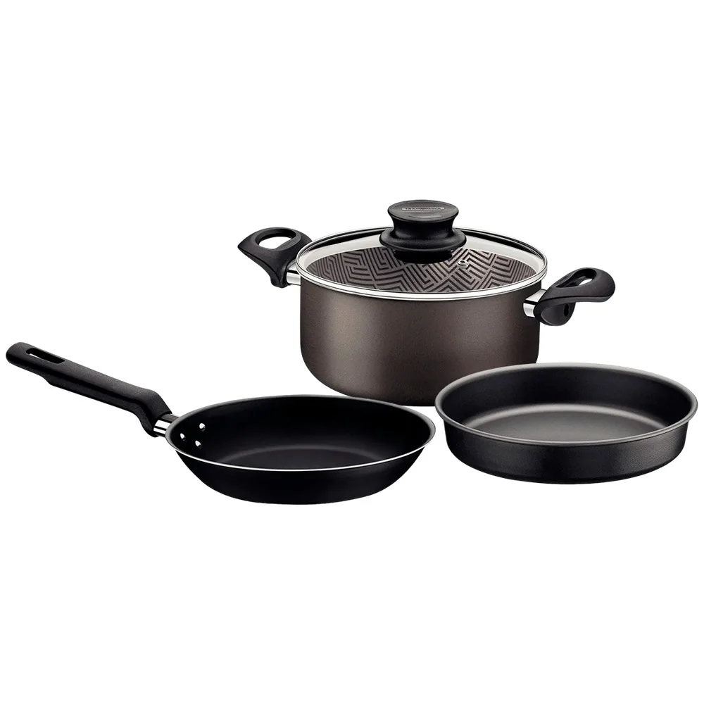 COMBO3 Juego Tramontina Kit Olla Asadera Sarten 3 Piezas Teflon - Imagen 1