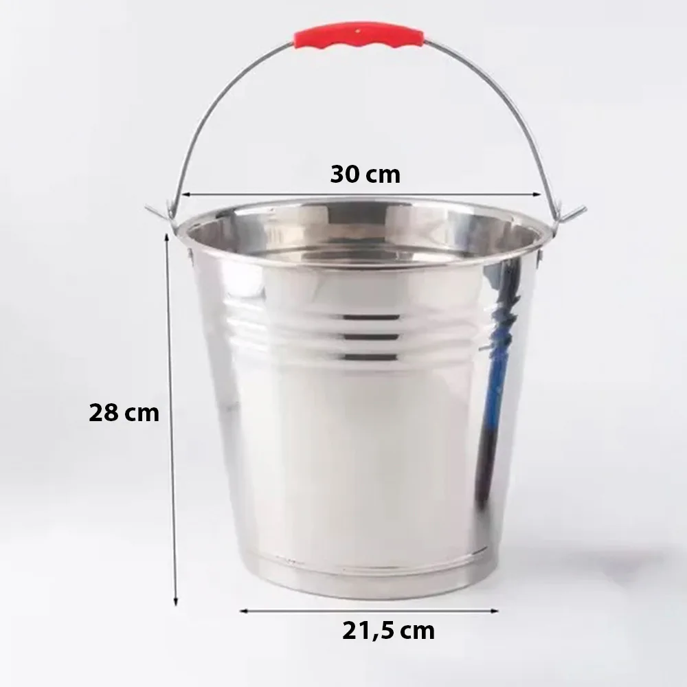 Champagnera Hielera Acero Inox 30 X 28 Cm Balde Con Asa - Imagen 5