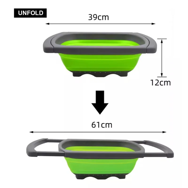 Colador Escurridor Plegable Extensible 61 Cm Rectangular - Imagen 5