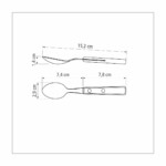 Cuchara De Te Tramontina Polywood Acero Inoxidable X6 Unid - Imagen 4